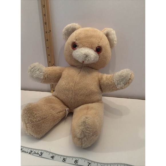 Rushton Other - Vintage Rushton Teddy Bear Plush Tan 15" Stuffed Animal Toy Tested Works Musical